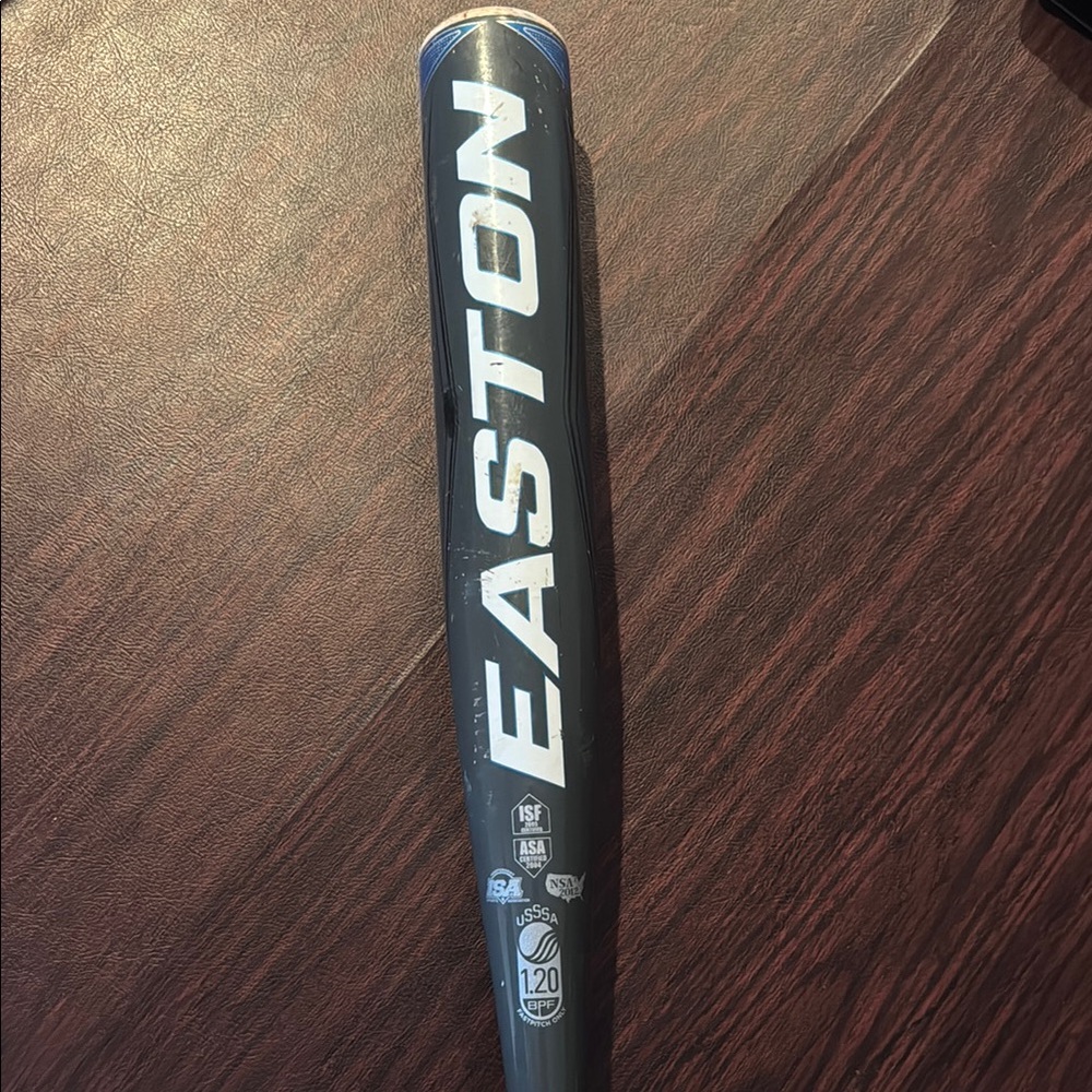 Easton Black and Silver Baseball Bat with Sleek Design
